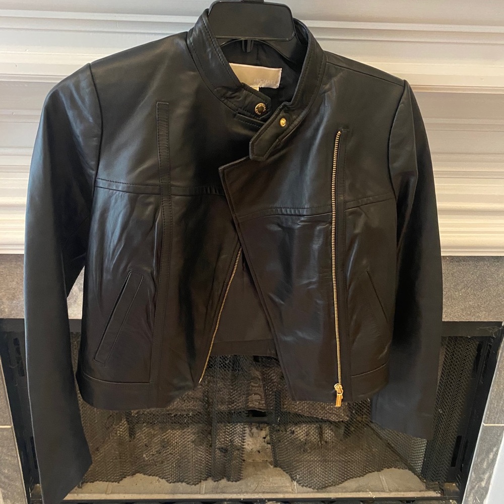 Michael Kors Biker Leather Jacket